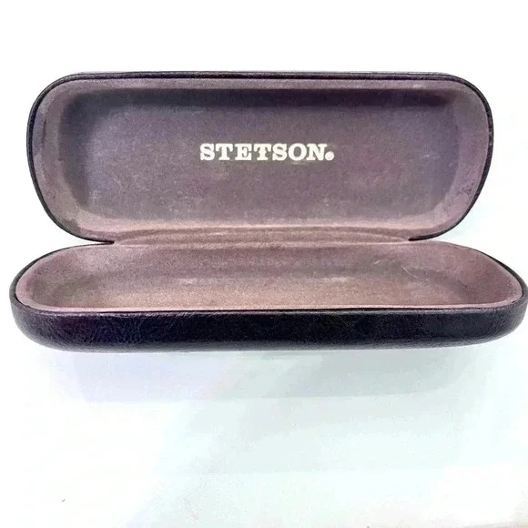 Dark Brown Stetson Eye Glass Case Glasses Case - Picture 1 of 4